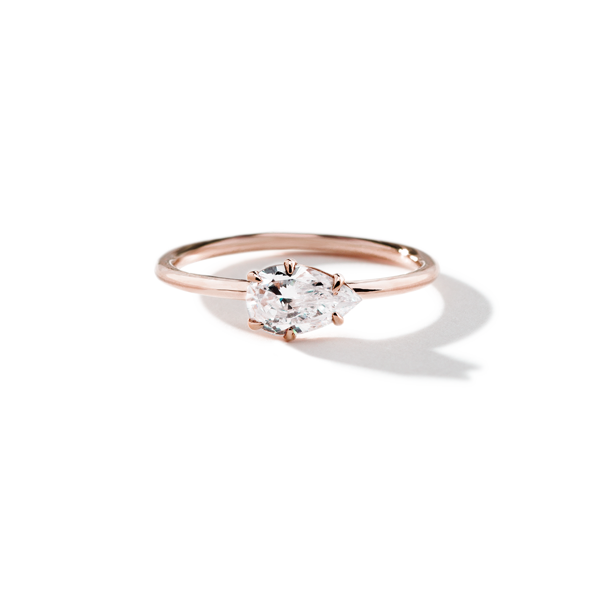 18K Rose Gold / Pear