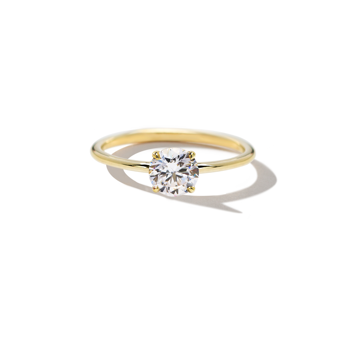 18K Yellow Gold / Round