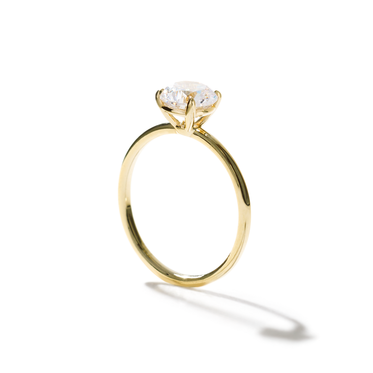 18K Yellow Gold / Round